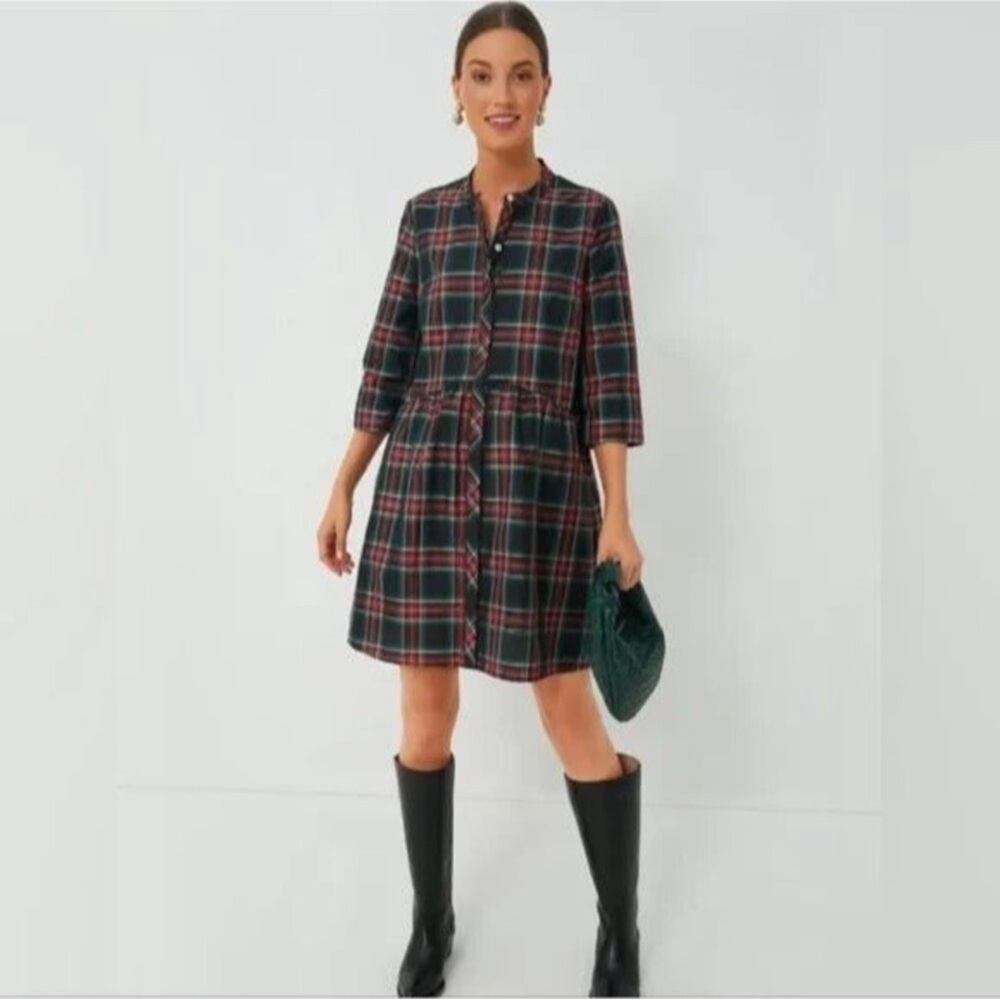 Tuckernuck Festive Plaid Tartan Royal Shirt Dress XS Holiday Mini NWT - Picture 12 of 12